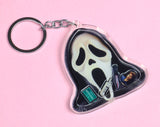 Scream Acrylic Shaker Charm Keychain Keyrings