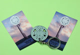 Teddy Bear Alloy wheel Enamel Keyring Keychain