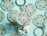 Teddy Bear Alloy wheel Enamel Keyring Keychain