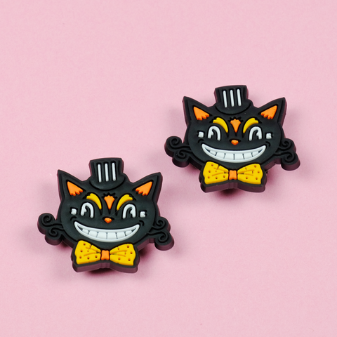 Halloween Top Hat Cat Shoe Charm