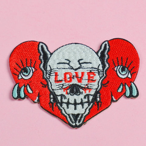 Broken Heart Iron On Embroidered Patch