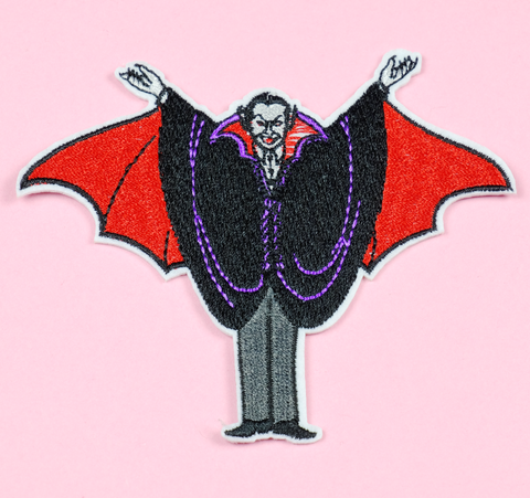 Dracula Iron on Embroidered Patch