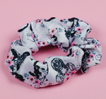 Horror Mashup Floral Cotton Twill Scrunchie