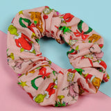 Pink Grinchy Who-Ville Cotton Scrunchie