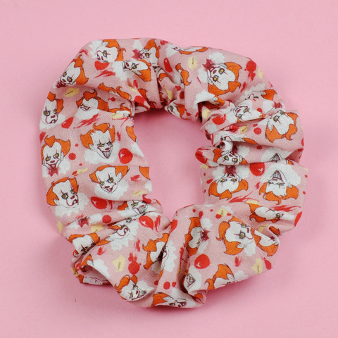 Pink Pennywise Cotton Scrunchie