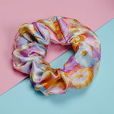 Pastel Pumpkins Satin Scrunchie