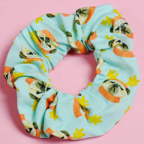 Bah Hum - Pug Cotton Scrunchie