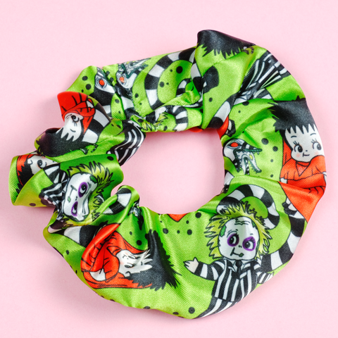 Lydia & Beetlejuice Satin Scrunchie