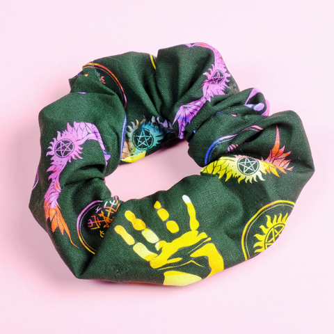 Supernatural Runes Cotton Scrunchie