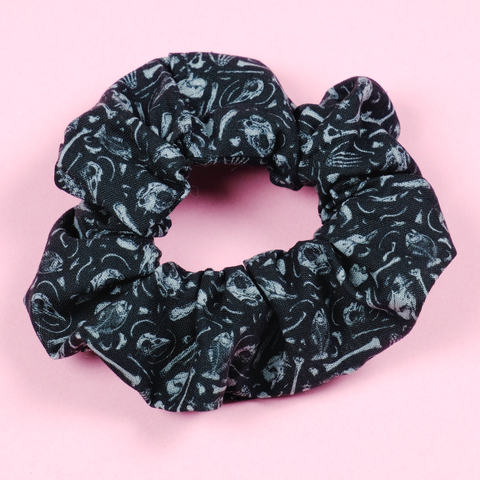 Animal Skull and Bone Cotton Scrunchie
