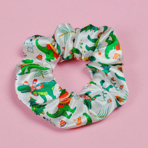 T-ReXmas Satin Scrunchie