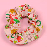 Pink Grinchy Who-Ville Cotton Scrunchie