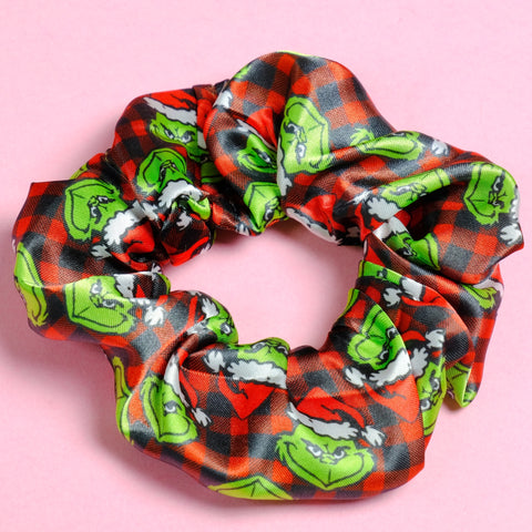 Grinchmas Satin Scrunchie