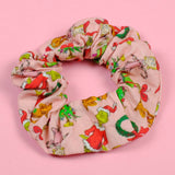 Pink Grinchy Who-Ville Cotton Scrunchie