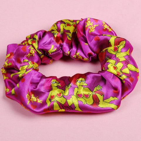 Smokin’ Hot Sisters Valentines Satin Scrunchie