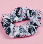 Horror Mashup Floral Cotton Twill Scrunchie