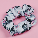 Horror Mashup Floral Cotton Twill Scrunchie