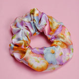 Pastel Pumpkins Satin Scrunchie