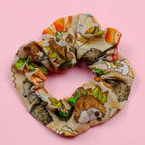 Pumpkin & Pine Cotton Scrunchie