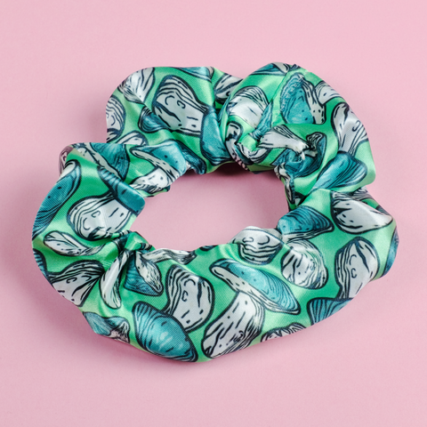 Mushroom Satin Scrunchie