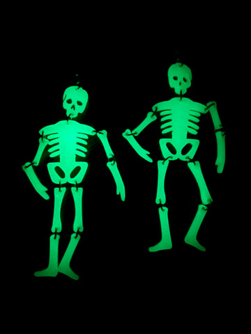 Glow in the Dark Skeleton Earrings