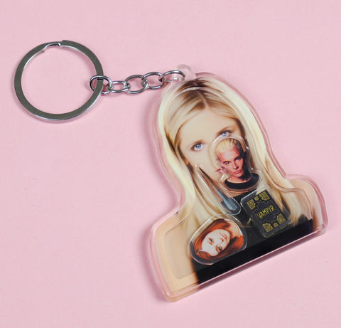 Buffy Shaker Charm Keychain Keyring