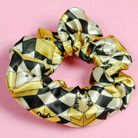 Cat Castle Satin Scrunchie