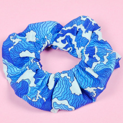 Great Wave Cotton Scrunchie