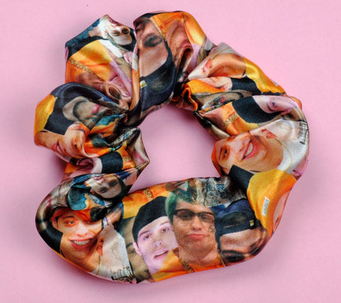 Pete Davidson SNL satin hair scrunchie.