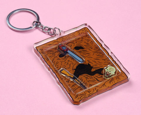 Evil Dead Acrylic Shaker Charm Keychain Keyring