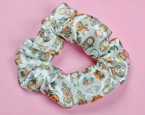 Labyrinth Satin Scrunchie hair tie