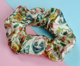 Killer Clown Horror Villains Satin Scrunchie