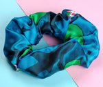 Lily Pond Sharks Satin Scrunchie