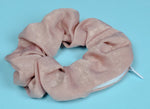 Blue or Pink Tencel Hidden Pocket Zipper Scrunchie