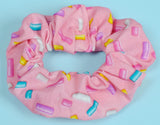 Pink Sprinkles Soft Cotton Scrunchie