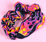 90’s Flames Soft Cotton Scrunchie