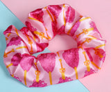 Sacred Stabbed Heart Satin Scrunchie