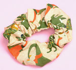 Christmas Dinosaurs Soft Cotton Scrunchie