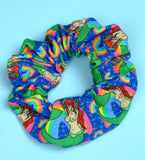 Mermaid Rainbow Scrunchie. Hair Scrunchy