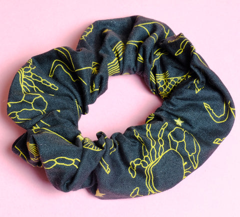 Zodiac Astrology Cotton Scrunchie