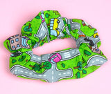 Street Playmat Cotton Scrunchie