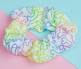 * MATURE*  little Johnny Rainbow Gay Pride Cotton Scrunchie. Penis Hair Scrunchy