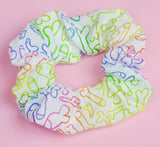 * MATURE*  little Johnny Rainbow Gay Pride Cotton Scrunchie. Penis Hair Scrunchy