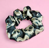 Skull hearts Goth Satin Scrunchie