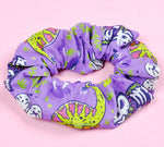 Spooky Skeleton Dinosaur Soft Cotton Scrunchie