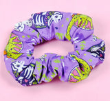 Spooky Skeleton Dinosaur Soft Cotton Scrunchie