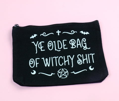 Ye Olde Bag of Witch Sh*t makeup bag
