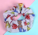 Mermaid Cat Cotton Scrunchie