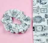 Spooky Mansion Apparitions Cotton Scrunchie