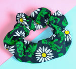 Zombie Daisy Garden Cotton Scrunchie